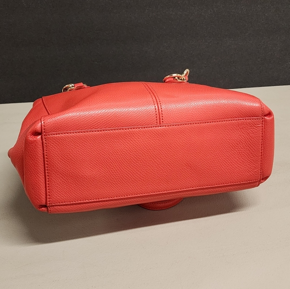 Coach F57523 Mini Christie Carryall Leather Handbag Purse Red Coral - Picture 5 of 16